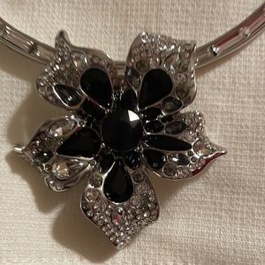 White House black market flower choker necklace